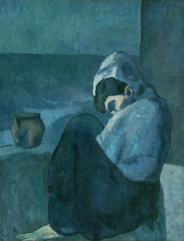"Сидящая женщина в капюшоне" 1902