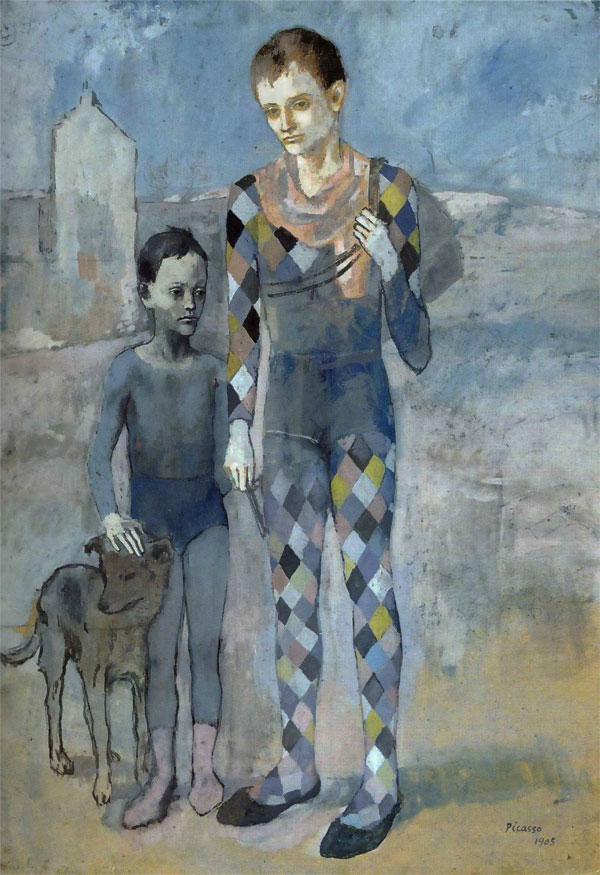 "Два акрабата с собакой" 1905