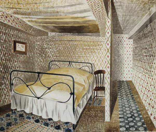 1939 A Farmhouse Bedroom watercolour