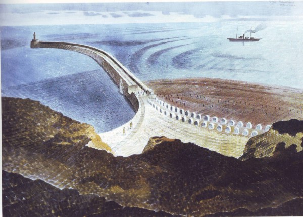 1940 Coastal Defences watercolour