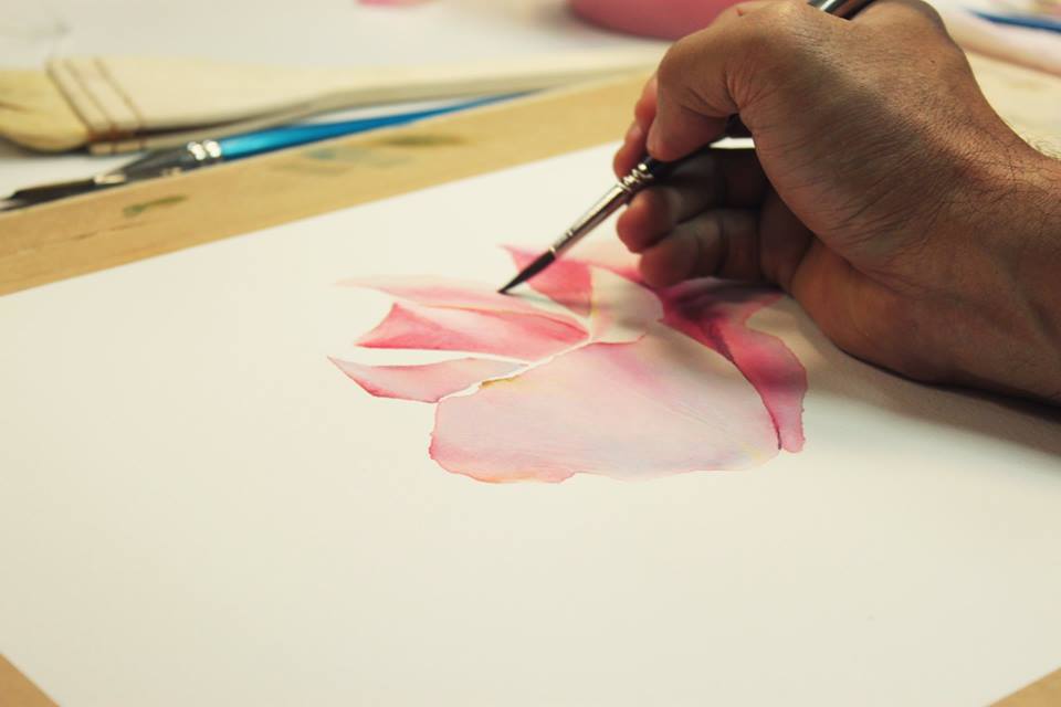 Видео с мастер-класса «Рисуем розы акварелью» c художником ЛаФе из Тайланда (апрель 2015)