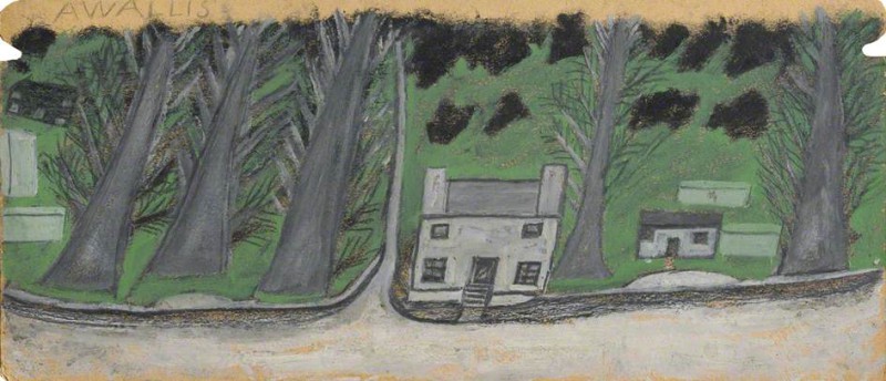 Дом и три дерева