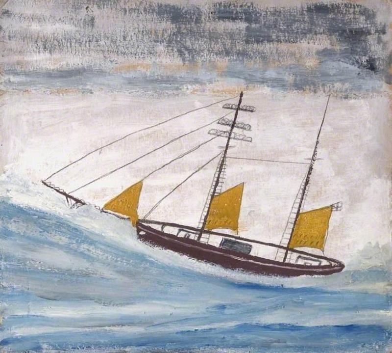 Наивная живопись Альфреда Уоллиса: о том, как рыбак видит море.