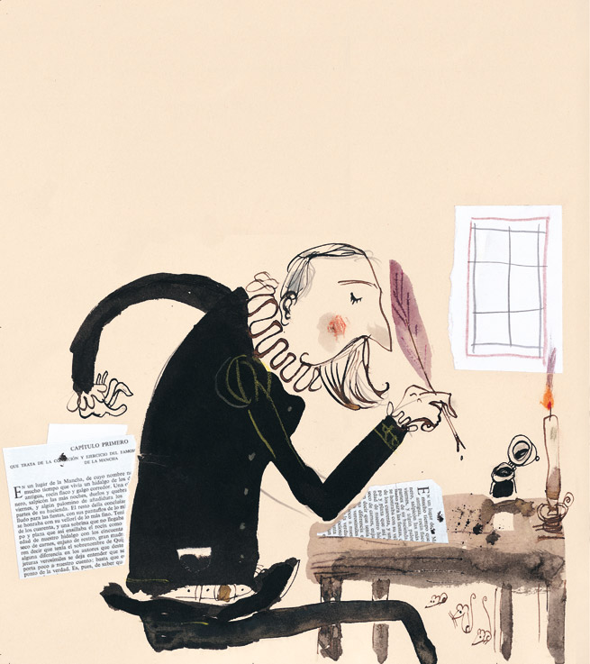 Дон Кихот, иллюстрация Хавьера Сабалы